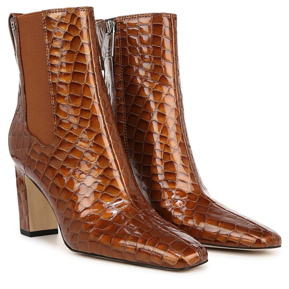 NWT Franco Sarto Flexa Bliss Ankle Animal Leather Bootie Sz 8